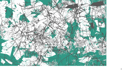 walls crumbled faded paint cracks green and white background