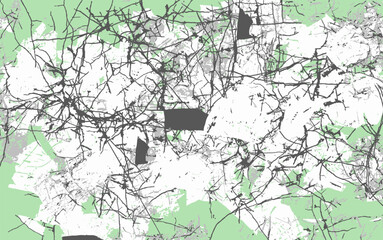 walls crumbled faded paint cracks green and white background