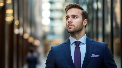 Fototapeta premium Confident Businessman in Urban Setting