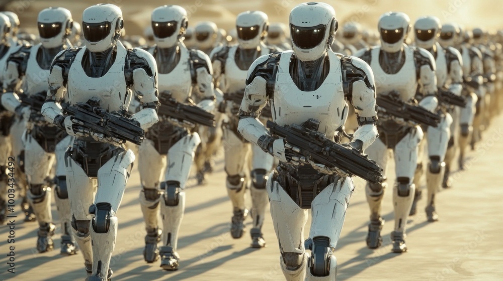 Poster army of robots