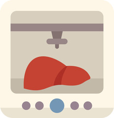 Bioengineering creating liver on 3d printer in medical laboratory, future of transplantology and artificial organs