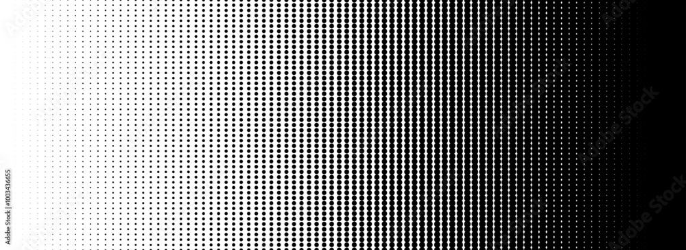 Aufkleber dotted halftone gradient texture. fading polka dot background. repeated dots gradation pattern. blac