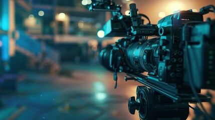 Stabilized Shooting: Video Camera Positioned on a Tripod