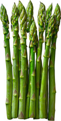 Fototapeta premium Freshly Harvested Asparagus Spears on Dark Surface