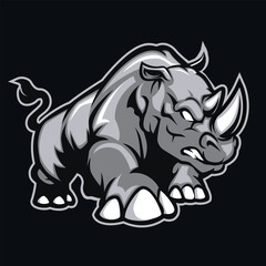 Rhino head vector, rhino esport logo team, rhino mascot vector © Ilhustrator