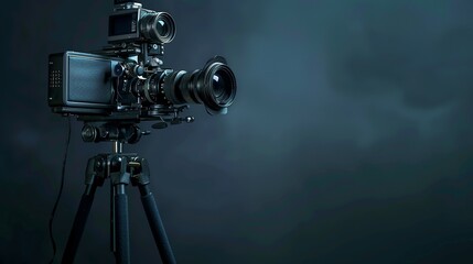 Video Camera Setup: Securely Placed on a Tripod for Optimal Recording