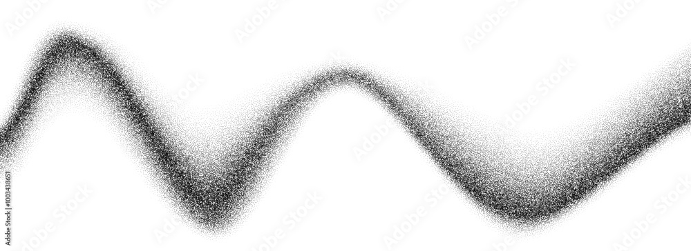 Poster grain wave gradient texture. black stipple flowing line background. dotted undulate sand backdrop wi
