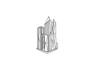 geometric skyscraper logo.eps
