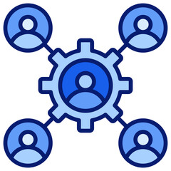 Obraz premium Stakeholder Icon Blue Color Icon