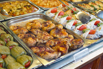 A Beautiful Array of Delicious Assorted Mediterranean Dishes Beautifully on Display