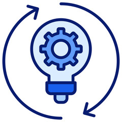 Innovation Icon Blue Color Icon
