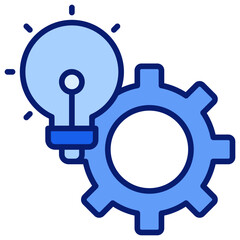 Process Icon Blue Color Icon