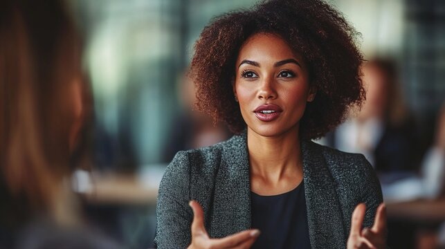Engaging Business Discussion in Modern Office Setting