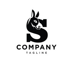 Letter S Donkey Logo Icon Vector