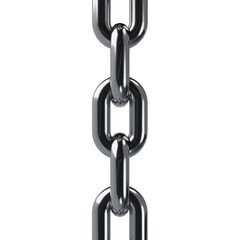 Chrome Chain Close Up 3D Render