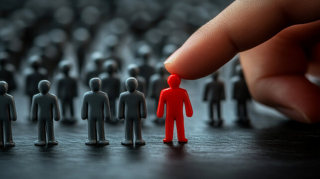 business professional confidently selects a modern red hue, symbolizing passion and innovation. This image embodies leadership and decision-making in a dynamic corporate environment