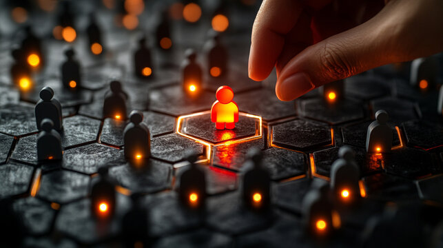 business professional confidently selects a modern red hue, symbolizing passion and innovation. This image embodies leadership and decision-making in a dynamic corporate environment