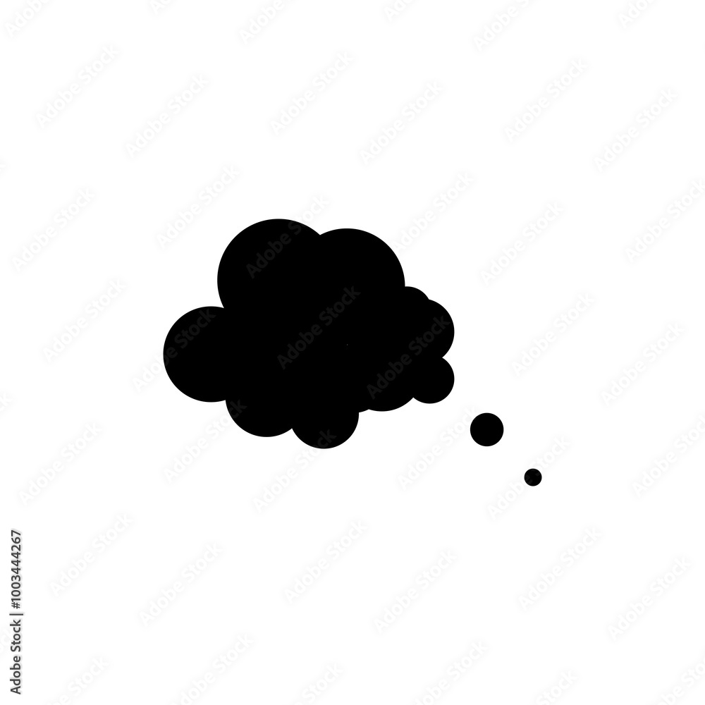 Poster thought bubble vector, simple flat black trendy style llustration for web and app..eps