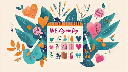 Creative Calendar Design for No E-Cigarette Day