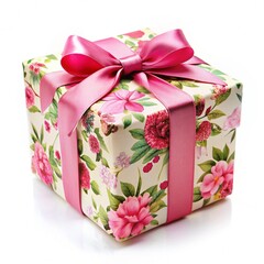 pink gift box with bow