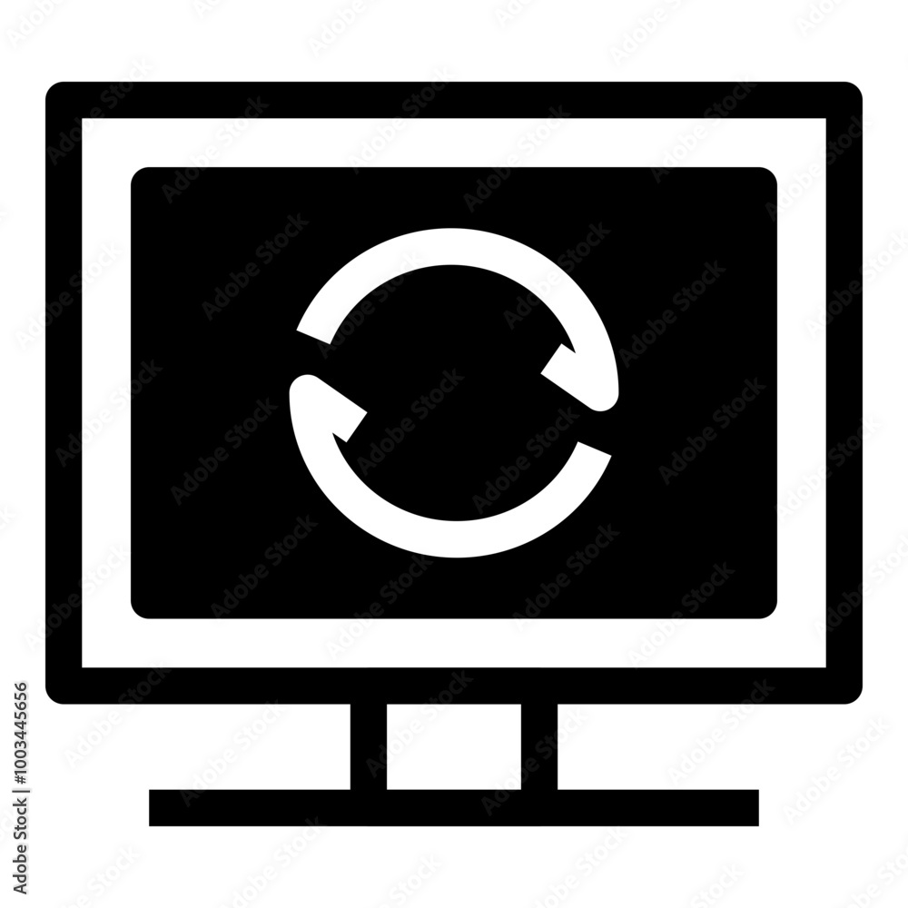 Poster monitor refresh simple solid icon