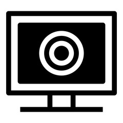 Monitor Target Simple Solid Icon