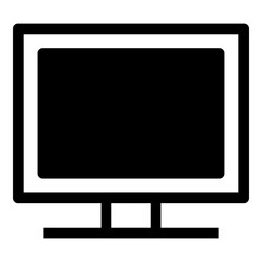 Monitor Simple Solid Icon