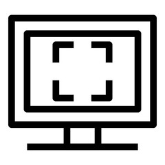 Obraz premium Monitor Capture Icon. Simple Desktop Screen Vector Illustration.