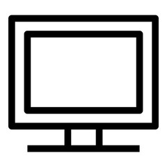 Monitor Icon. Simple Desktop Screen Vector Illustration.