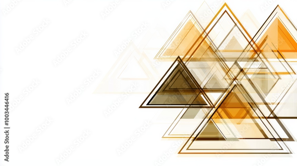 Aufkleber abstract triangle design with warm tones and layers