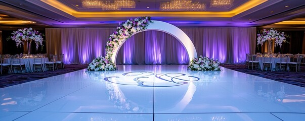 Obraz premium Elegant Wedding Reception Setup with Floral Decor