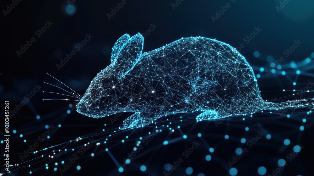 Poster abstract digital mouse in a network