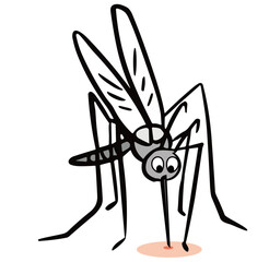 人間の血を吸う蚊のベクターイラスト