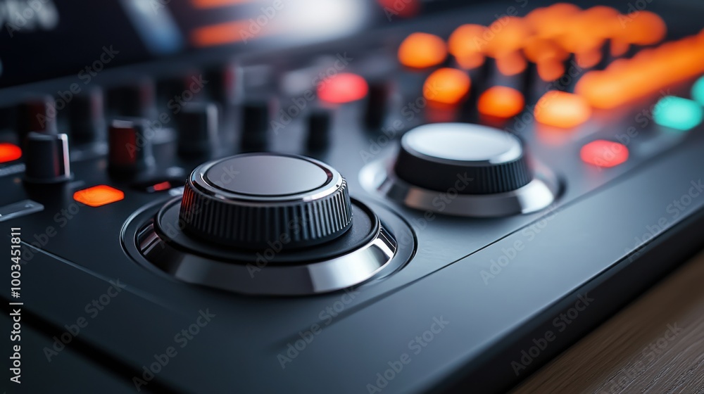Poster audio control panel with media player features