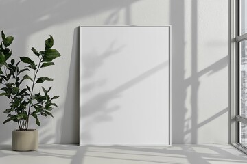 A3 Poster Mockup on White Background created with Generative AI