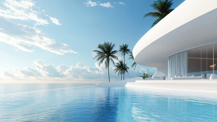Fototapeta premium swimming pool in hotel