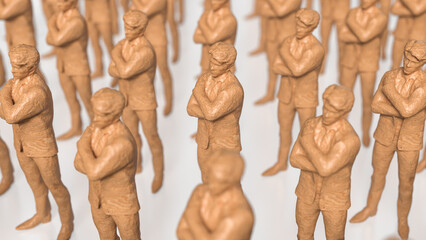 The figure men on white background for Business concept 3d rendering