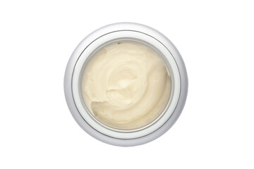 Beauty cream in container with clipping path