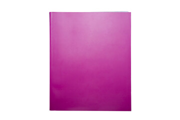 Pink color book isolated on white