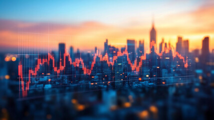 Fototapeta premium stock market data on a screen. The visual represents market trends, investment strategies, and financial decision-making in the fast-paced world of stock trading