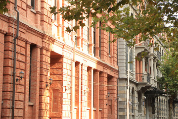 Beautiful European Buildings along Li Huangpi Road in Wuhan, China