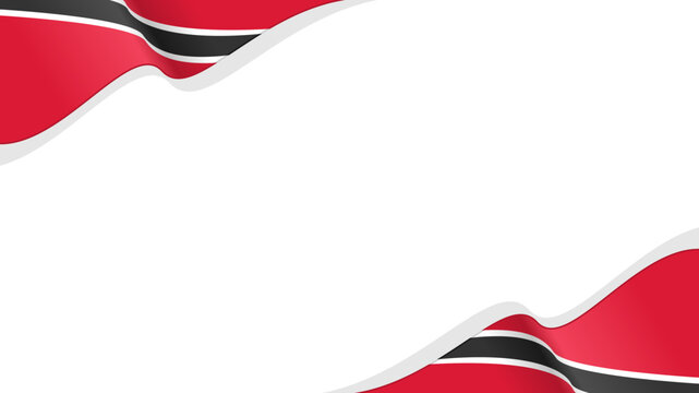 wavy trinidad and tobago flag vector background with copy space for text. trinidad and tobago national day