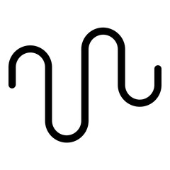 Wave Length Outline Icon. Simple Activity Symbol Vector Illustration.