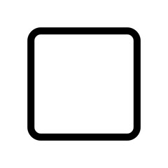 Stop Outline Icon. Simple Square Symbol Vector Illustration.