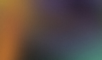 Abstract soft bright color gradient grainy backdrop design background. Smooth orange purple green noisy gradient vintage light leaks grainy web banner, poster and website header.