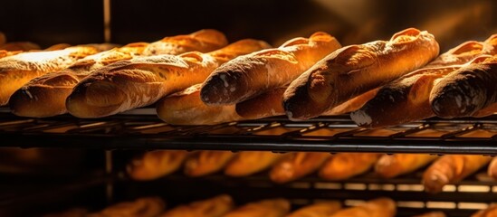 Golden Baguettes Fresh from the Oven