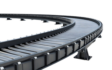 Conveyor Belt Cutout on Transparent Background