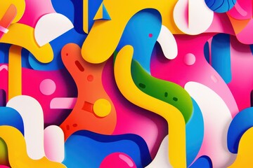 Vibrant Typography Art, an eye-catching display of bold colors and dynamic fonts, merging creativity and visual appeal in a striking, modern composition.