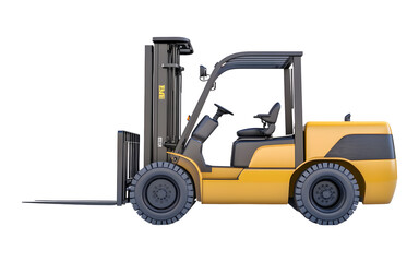 Fototapeta premium Isolated Forklift with Transparent Background