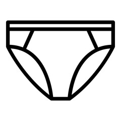Men underwear icon - outline style. Simple boy fashion vector illustration.